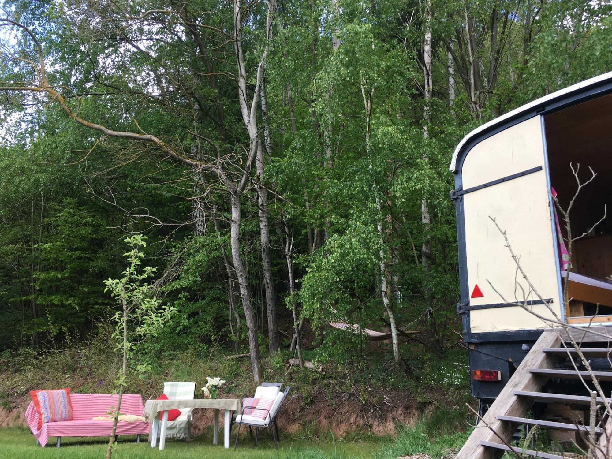 Kuscheliger Zirkuswagen Im Wildgarten Witzenhausen Exteriér fotografie